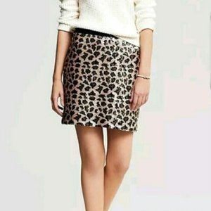 Banana republic leopard sequin mini skirt -NWT  size 12